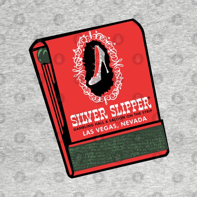 Retro Vintage Silver Slipper Casino Matchbook Las Vegas by StudioPM71